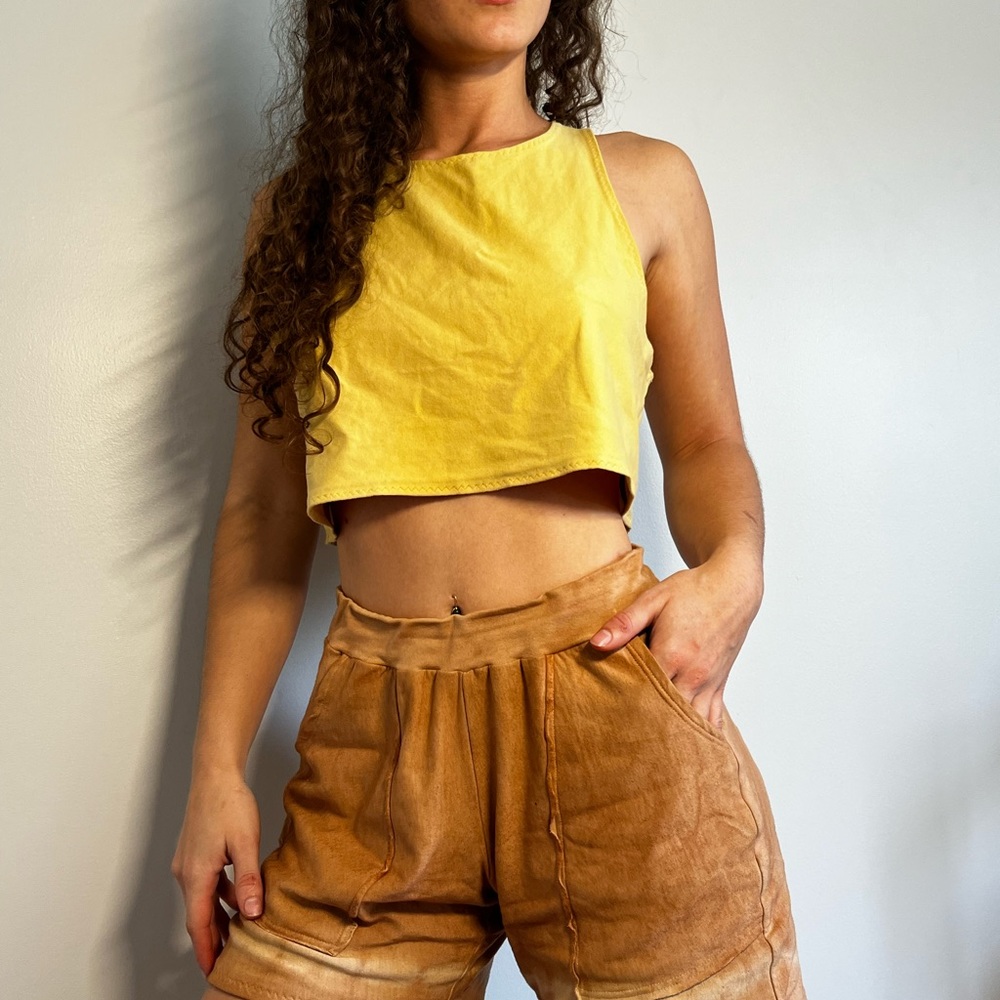 Handmade Solstice Shorts • naturally dyed • organic hemp, bamboo and cotton •